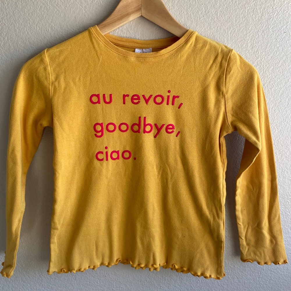ZARA Kids Mustard French T Shirt